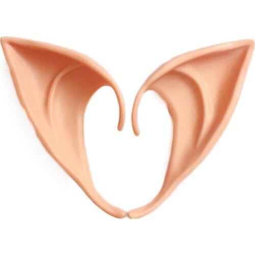 1Pair Simulation Halloween False Ears Soft Latex Elf Ear Halloween Party Mask Costumes Cosplay Easter Decoration Christmas Decor