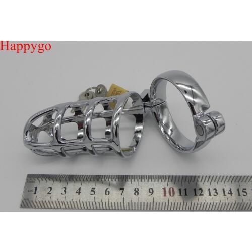 Happygo, S Size Top Quality Alloy Metal Chastity Cages,40mm Inside Diam Cock Cage,Penis Lock,Penis Ring,Adult Games,Sex Toys