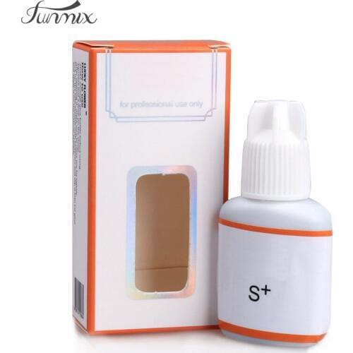 Free shipping Eyelash Extension Glue S+ Individual False Eyelashes glue Extension Adhesive Quick Dry Long Lasting 10ml/bottle