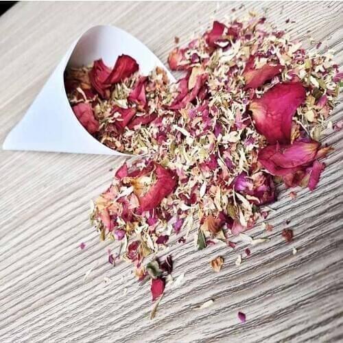 Creative Wedding Confetti Cone Throw Dried Petals Popular Wedding And Party Decoration Biodegradable Rose Petal Confetti