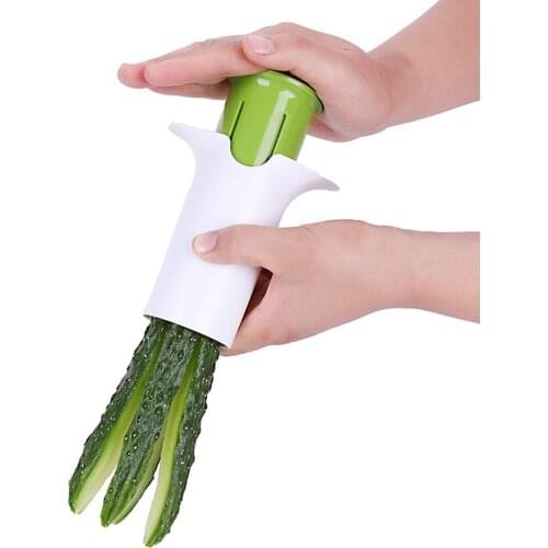 Kitchen Cutter Cucumber Divider Carrot Strawberry Slicer Splitter Gadget Cutting Tool Vegetable Fruit Carving Tools Salad Cutter