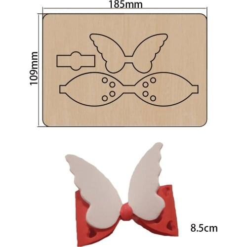 2021 New Butterfly wing bow Cutting Dies Wooden Knife Die Compatible With Most Manual Die Cut Cutters