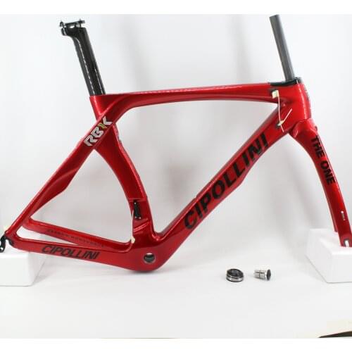 New arrival red 700C Racing Road bike T1100 3K full carbon fibre bicycle frame carbon fork+seatpost+clamp+headset Free shipping
