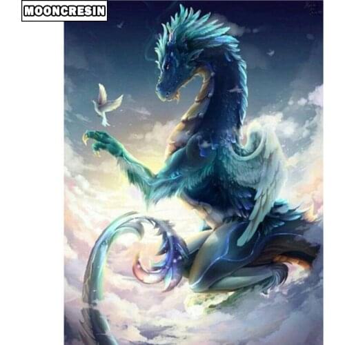 New Products 2019 Diamond Embroidery Chinese Dragon 5D Diy Diamond Painting Cross Stitch Rhinestone Painting By Numbers Decor