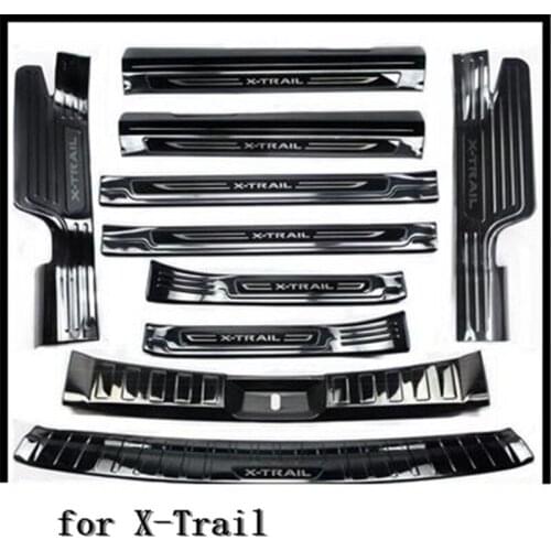 Rear Bumper Protector Sill Trunk Tread Plate Trim Scuff Plate/Door Sill Door Sill For Nissan X-Trail X Trail T32 2017 2018 2019