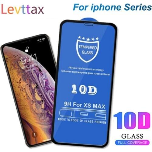 50pcs 10D For iPhone 12 mini Screen Protector For iPhone 12 11 Pro Max XS X 8 7 Full Coverage Cover Curved Tempered Glass Film