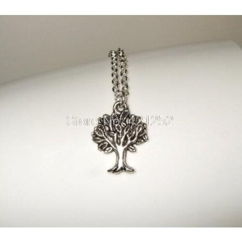 12pcs/lot Robin Hood Sherwood Forest Inspired Necklace -Oak Tree Charm