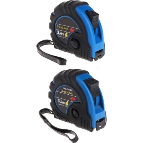 3 M 5 M Intrekbare Meetlint 3-Way-Lock Metric Rubber Meetlint Regel