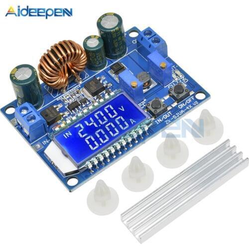 35W 4A DC 5.5-30V to 0.5-30V LCD Display Automatic Step up down Buck Boost Converter Power Supply Module Adjustable Board