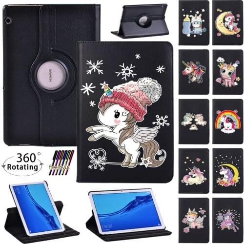 360 Swivel Cover for Huawei MediaPad T3 10 9.6"/MediaPad T5 10 10.1" Scratch Resistant Unicon Tablet Case