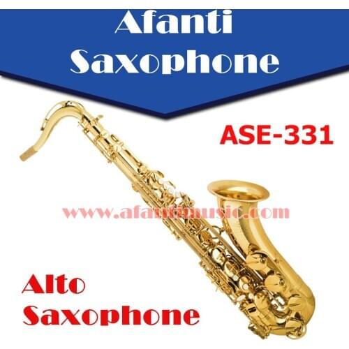 Afanti Music Eb Brass body Gold Lacquer Alto Saxophone (ASE-331)