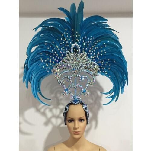 Latin dance Samba accessories Fashion exquisite headdress feathers Delicate dance shows accessories Samba clothing