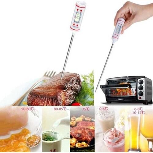 Household Food Cooking Thermometer Gauge Oven Thermometer BBQ Thermometer Tools Cake Meat Candy Grill Fry Food Kitchen Digi R8A5