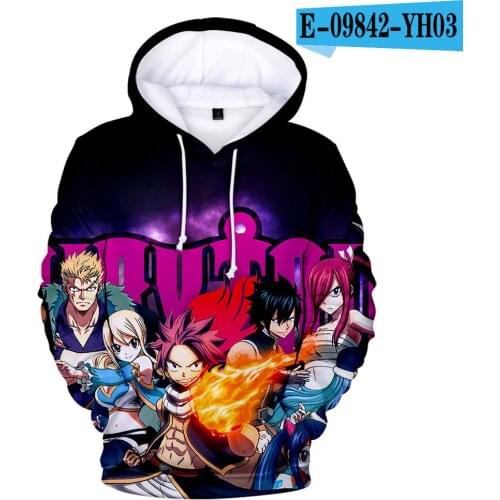 Childrens/Kids Hoodies Anime 3D Funny Fairy Tail Hoodies Winter Harajuku Streetwear Style Hip hop Casual Women/men kids Hoodies