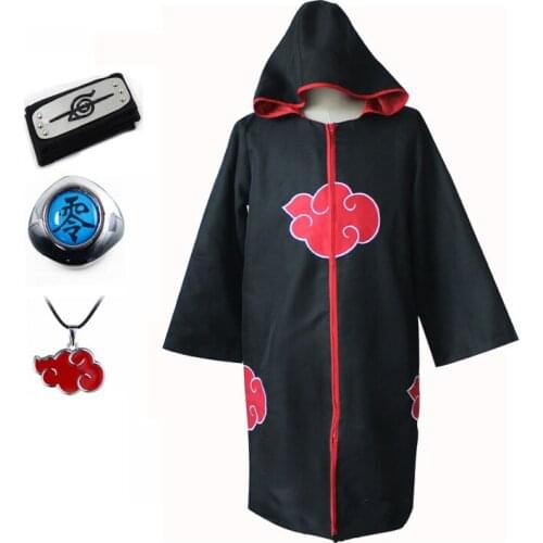 Bluey fantasia capa akatsuki cloak kids adult hat costume cosplay anime rings necklace manto anime suit