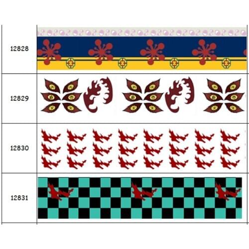 DUWES 50yards Japan Cartoon Printed Grosgrain Ribbon Accessory Hairbow Headwear Decoration DIY Wholesale OEM D1430