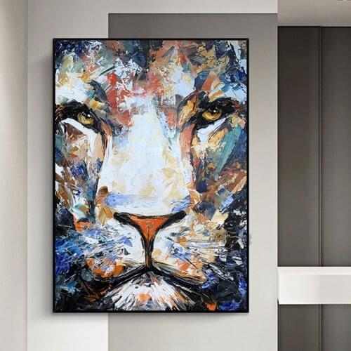 Lover Couple Horses Handpainted Pictures Canvas Painting Animal Pictures for Living Room Wall Art Abstract Home Decoration