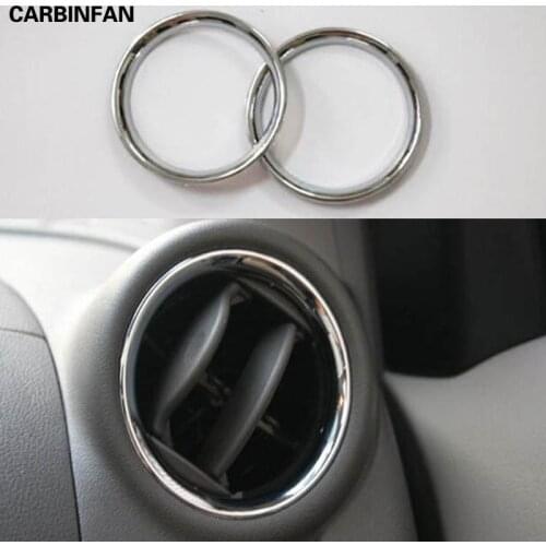 ABS A/C Air Vent Ring Cover Trim Car Styling Sticker Accessory For Nissan Versa Almera Latio 2012 2013 2014 2015 2016 2017