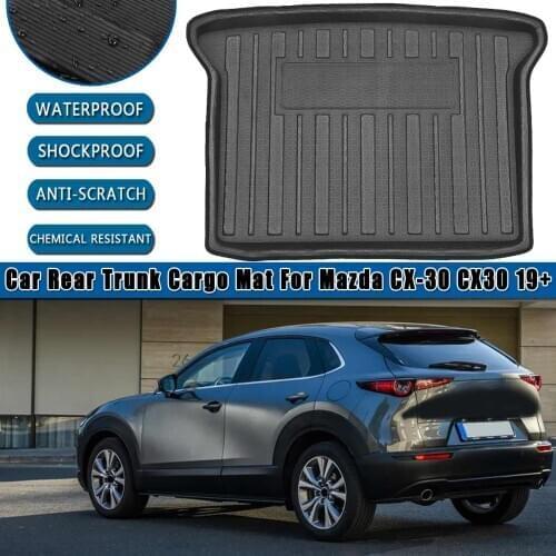 Rear Trunk Cargo Liner Mat Floor Mats Tray Boot Waterproof Liner For Mazda CX-30 CX30 2019 2020+ Carpet Mud Protective Pad