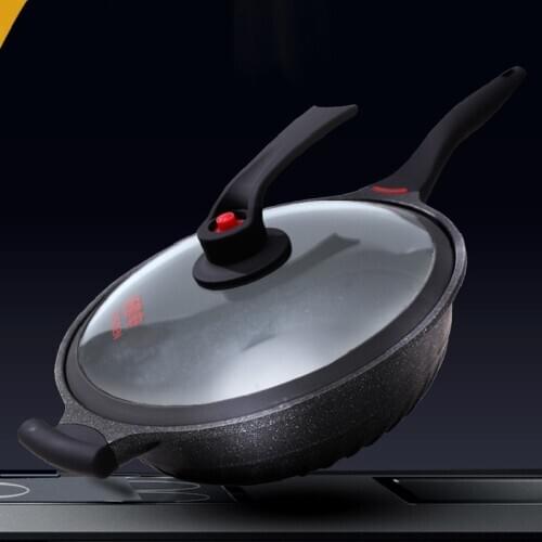 Maifan stone wok kitchen pot non-stick pan oil-free cooking pot induction cooker gas stove Kitchen Cooking pan