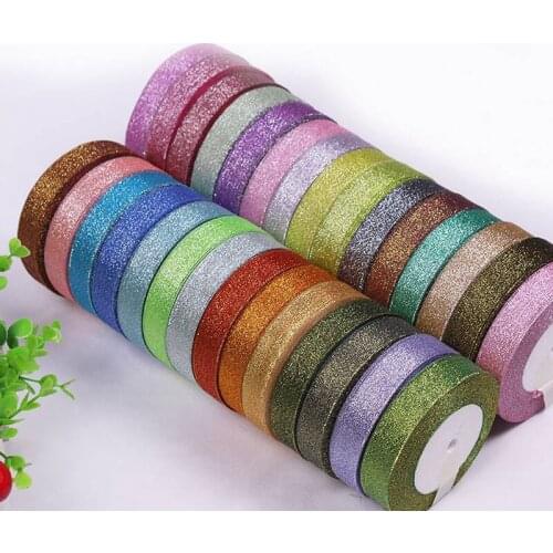 2 cm gold and silver green onion with birthday wedding gift packaging ribbon ribbon cake box decoration ribbon length: 22 meters