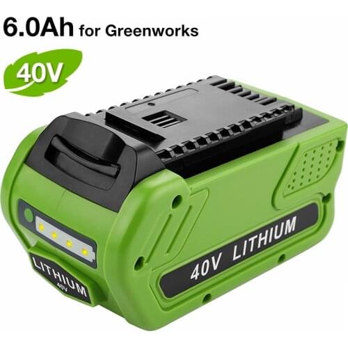 40V 6000mAh Li-ion Rechargeable Battery for GreenWorks 29462 40V G-MAX 29252 20202 22262 ST40B410 BA40L210 STBA40B210 MO40L410