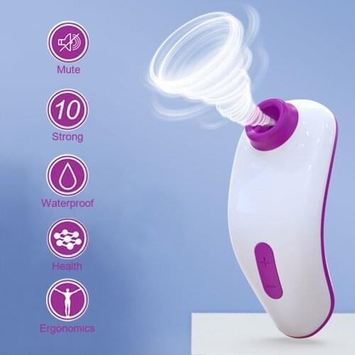 Powerful Sucking Vibrator 10 Speed G Spot Clitoris Stimulator Nipple Sucker Oral Licking Blowjob Erotic Sex Toy for Women