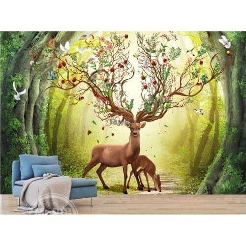 Cartoon & Animal cervus nippon Children Abstract designs used for TV background/living room/ hotel decoration