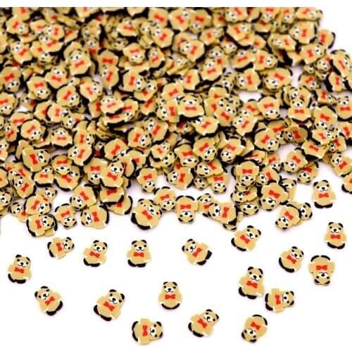 Cartoon Yellow Dog Slices Sprinkles For Slime Supplies Toy Polymer Clay Charms Accessories Addition For Fluffy Clear Slime