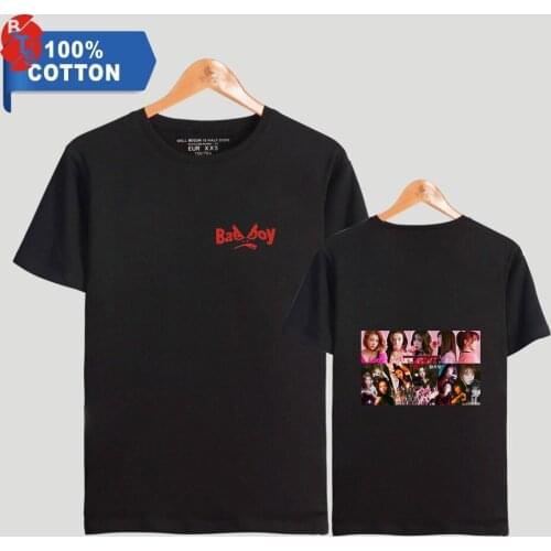 Red Velvet Kpop Fashion Printed 100% Cotton T-shirts Men Summer Short Sleeve Casual Tshirts 2018 Trendy Streetwear Fans Clothes