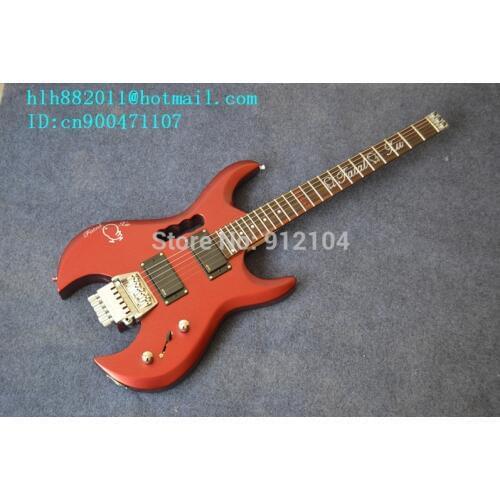 New headless electric guitar in red with initiative adapterization and basswood body +EMS free shipping F-1949