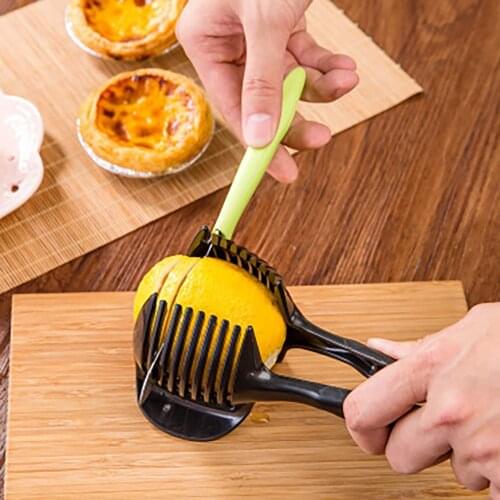 Plastic Tomato Slicer Potato Cutter Fruit Vegetable Hand Tool Onion Slicers Cutting Mold Food Clip Cooking Tools Kitchen Gadgets