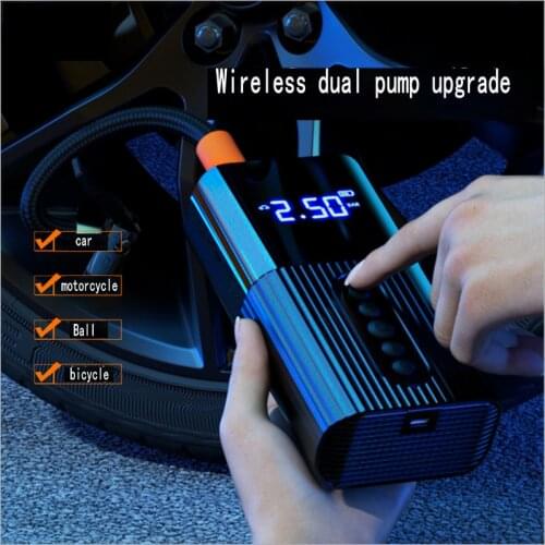 Portable Mini Air Pump, Multi-Function Car Digital Display Air Pump, Tire Pressure Monitoring, Tire Air Pump