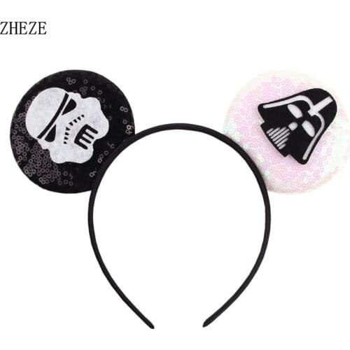 Trendy Glitter Sequin Mouse Ears Hairband For Women 2021 New Fashion Headband Girls DIY Chic Hair Accessories
