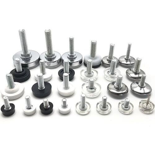 20pcs Adjustable furniture Leveling Feet Anti-slip Screw-in Base Sofa Bed Cabinet Table Leg Pad Floor Protector M6 M8 M10