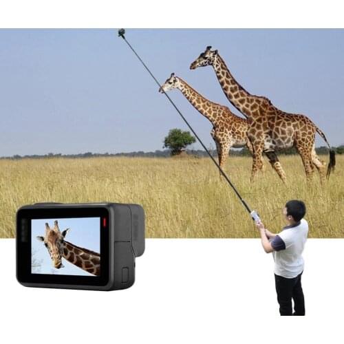 2.7M Super Long Carbon Fiber Selfie Stick For GoPro YI SJCAM Action Cameras Accessories Stretched Wired Control Take Photos
