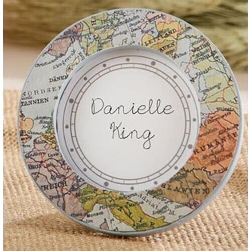 100pcs/Lot "Our Adventure Begins" Vintage Map Picture Frame Place Card Holder and Wedding Favors FREE SHIPPING