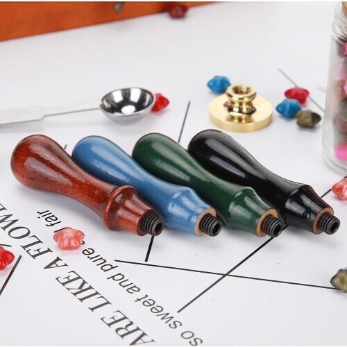 Antique Sealing Wax Stamp Handle Durable Lotus Wooden Handle Envelope Wedding Handmade Hobby DIY Decorative Tools