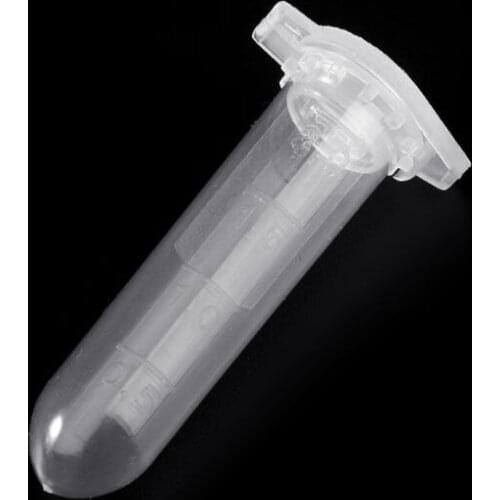 W3JD 100Pcs 2ml Clear Plastic Vials Container Snap Cap Centrifuge Tubes Vials Sample Lab Container