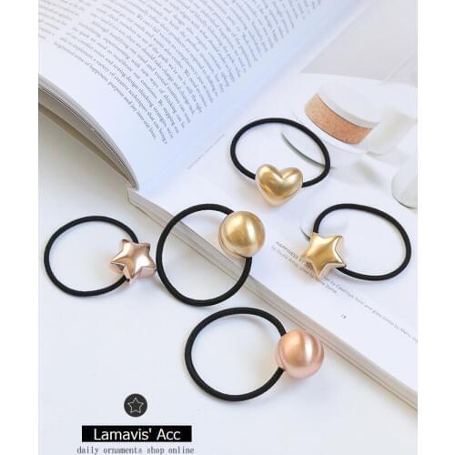 Woman Geometric Elastic Rubber Band Fashion Personality Star Hair Rope Hair Ring Can Be Bracelet