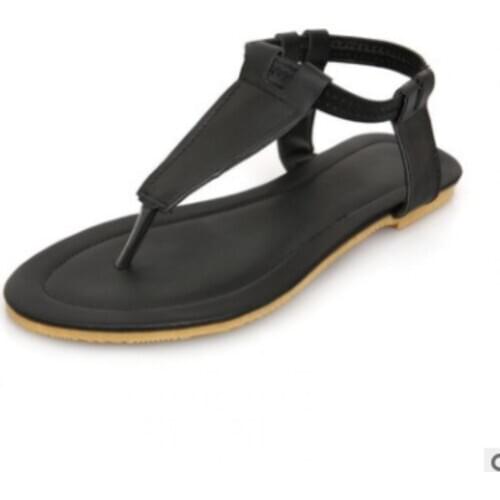 2020 Sweet Cheap Gladiator Buckle Strap Girls Flats Sandalias Leisure Summer Beach Shoes Women Zoris Flip Flops Plus Size (4-15)