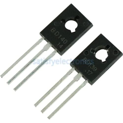 20pcs/lot 10PCS BD139+BD140 Each 10pcs Transistor TO-126 NPN PNP 80V 1.5A TO126 Silicon Triode Transistor assortment Kit
