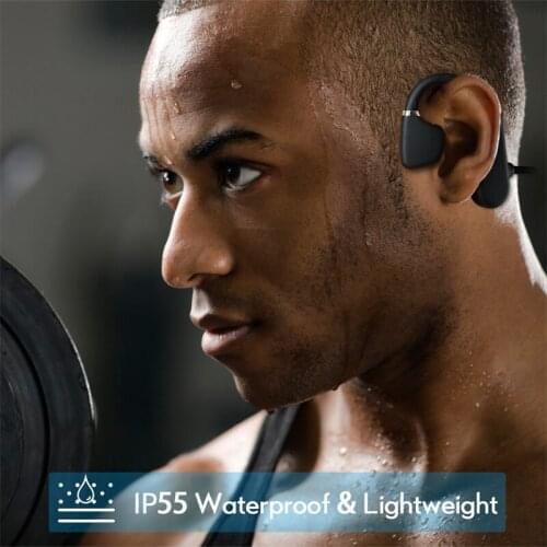 2021 Air Bone Conduction Headset IP55 Waterproof 5.0 Bluetooth Wireless Open-Ear Lightweight Running Hiking Driving Bicycling