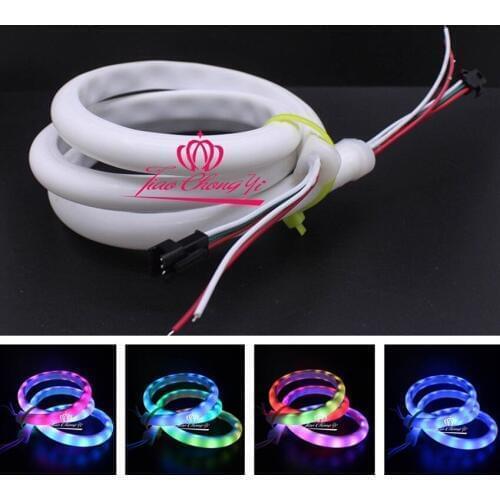 2021New 3M WS2811 IC 5050 RGB Dream Color 30LED/M DC12V Pixel Strip White PCB
