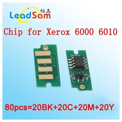 80pcs chips replacement for Xerox 6000 6010 6015 106R01634 106R01631 106R01632 106R01633
