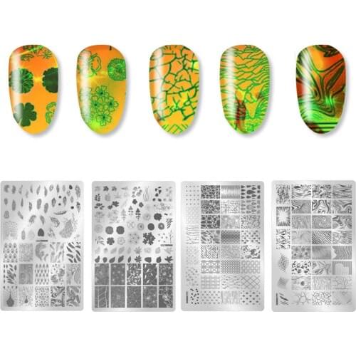 9.5*14.5CM Flowers Pattern Nail Stamping Plates Image Painting Nail Art Stencils Template Manicure Nail Print Tool