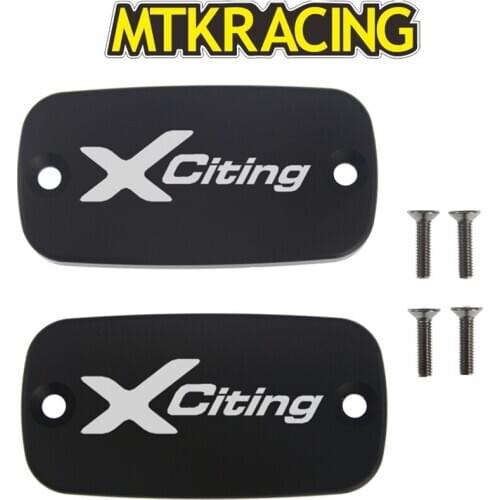 CNC Aluminum Motorcycle Brake Fluid Fuel Reservoir Tank Cover Cap FOR KYMCO Xciting 250 2011-2016