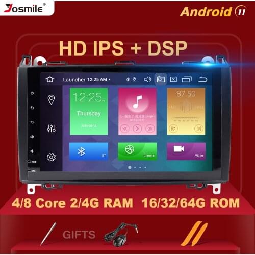 4GB 2 Din Android 11 Car Radio Multimedia Player For Mercedes Sprinter Benz B200 Vito W639 Viano B Class W169 W245 W209 GPS Navi