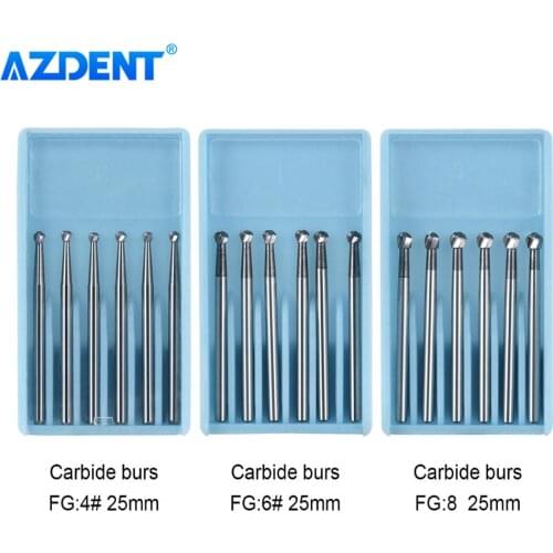 Dental Surgical Tungsten Carbide Bur Round Type 25mm FGXL 4/6/8 Drill For High Speed Dental Handpiece