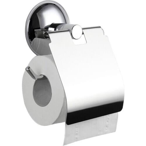 Stainless Steel Toilet paper Holder Heavy Duty Suction Wall Mount Toilet Tissue Paper Holder Bathroom Paper Roll Holder